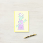 Post-it® Illustration D'Une Infirmière Stegosaurus. (Sur un bureau)