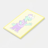 Post-it® Illustration D'Une Infirmière Stegosaurus. (Incliné)