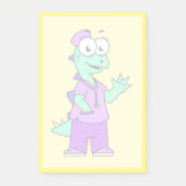 Post-it® Illustration D'Une Infirmière Stegosaurus. (Devant)