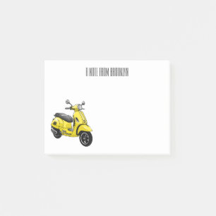Post-it® Illustration d'une moto cyclable