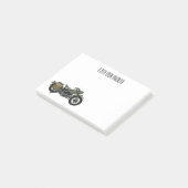 Post-it® Illustration d'une moto de croiseur militaire (Incliné)