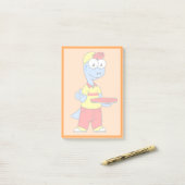 Post-it® Illustration D'Une Personne Qui Livrait Le Brontos (Sur un bureau)