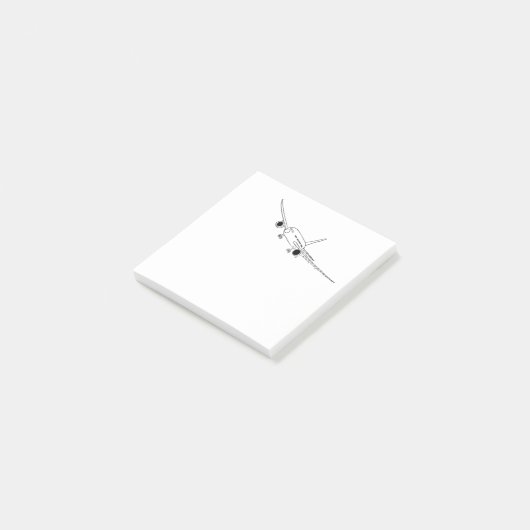 Post-it® Illustration encastrée dans l'avion (Incliné)