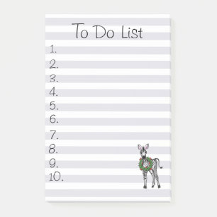 Post-it® Illustration festive de zèbre de vacances, Zèbre d