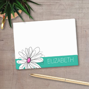 Post-it® Illustration florale branchée - rose et vert