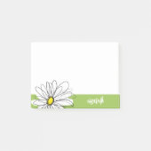 Post-it® Illustration florale Daisy tendance - chaux et jau (Devant)