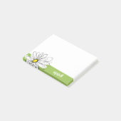 Post-it® Illustration florale Daisy tendance - chaux et jau (Incliné)