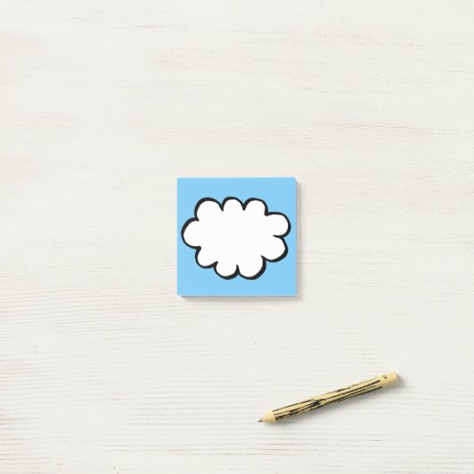 Post-it® Illustration Fun Cute Cloud (Sur un bureau)