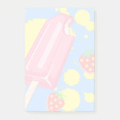 Post-it® Illustration Fun Pink Popsicle and Strawberries (Devant)