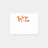 Post-it® Illustration graphique des renards orange mignons (Devant)