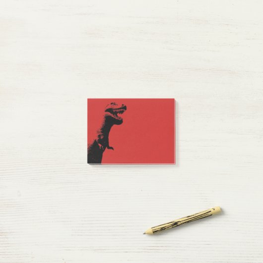 Post-it® Illustration graphique Terrifiant T-Rex (Sur un bureau)