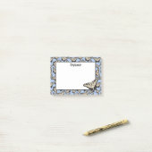 Post-it® Illustration jaune de papillon de machaon de tigre (Sur un bureau)