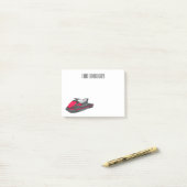 Post-it® Illustration Jet ski (Sur un bureau)