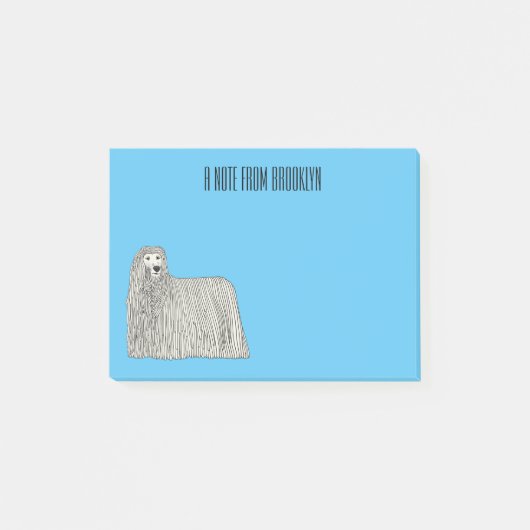 Post-it® Illustration Komondor pour chien (Devant)