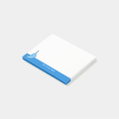 Post-it® Illustration mignonne Cartoon Narwhal Océan Animal (Incliné)