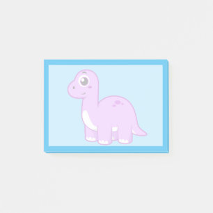 Post-it® Illustration Mignonne D'Un Brontosaurus Dinosaure.