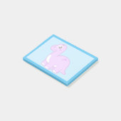 Post-it® Illustration Mignonne D'Un Brontosaurus Dinosaure. (Incliné)