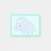 Post-it® Illustration Mignonne D'Un Dinosaure Tricératops. (Devant)