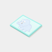Post-it® Illustration Mignonne D'Un Dinosaure Tricératops. (Incliné)