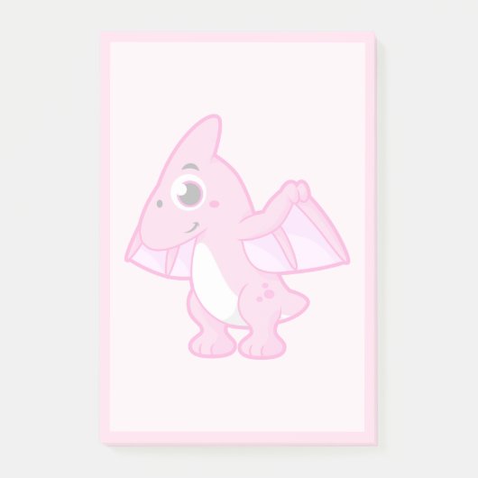 Post-it® Illustration Mignonne D'Un Pterodactyl. (Devant)