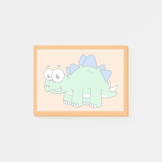 Post-it® Illustration Mignonne D'Un Stegosaurus. 2 (Devant)