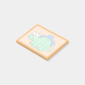 Post-it® Illustration Mignonne D'Un Stegosaurus. 2 (Incliné)