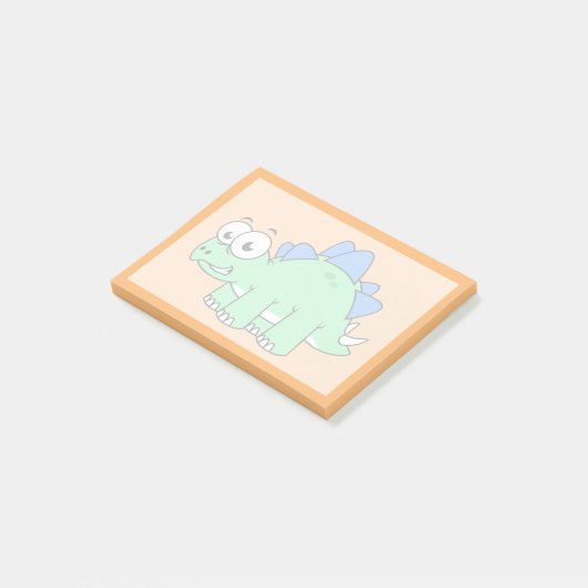 Post-it® Illustration Mignonne D'Un Stegosaurus. 2 (Incliné)