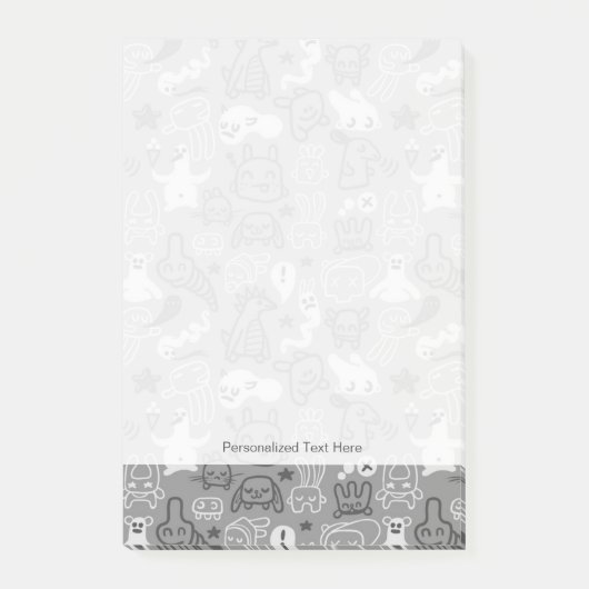 Post-it® illustration motif de doodles (Devant)