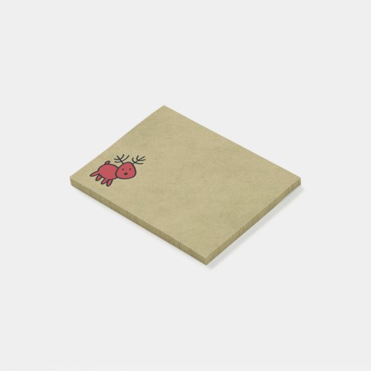 Post-it® Illustration Red Christmas Reindeer (Incliné)