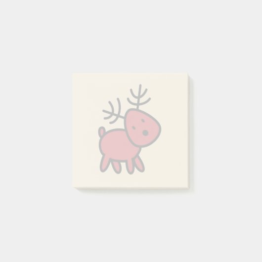 Post-it® Illustration Red Christmas Reindeer (Devant)