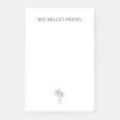 Post-it® Illustration simple Tropical Palm Trees à la main (Devant)