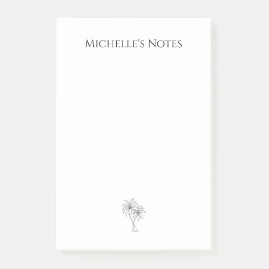 Post-it® Illustration simple Tropical Palm Trees à la main (Devant)