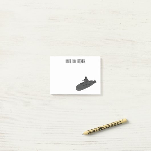 Post-it® Illustration sous-marine (Sur un bureau)