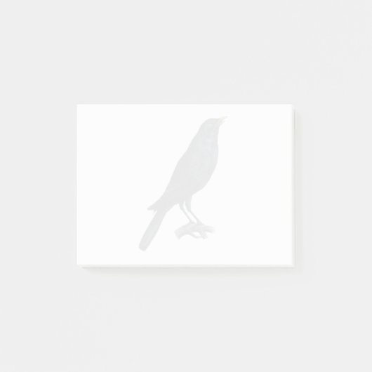Post-it® Illustration Vintage de Blackbird Crow (Devant)