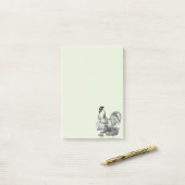 Post-it® Illustration vintage de coq (Sur un bureau)