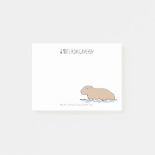Post-it® Illustré à la main mignon Capybara Pluie Animal