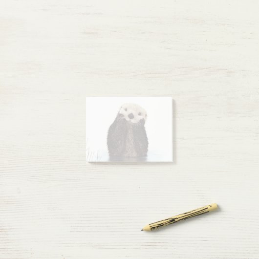 Post-it® Image de la faune de Cute Otter (Sur un bureau)