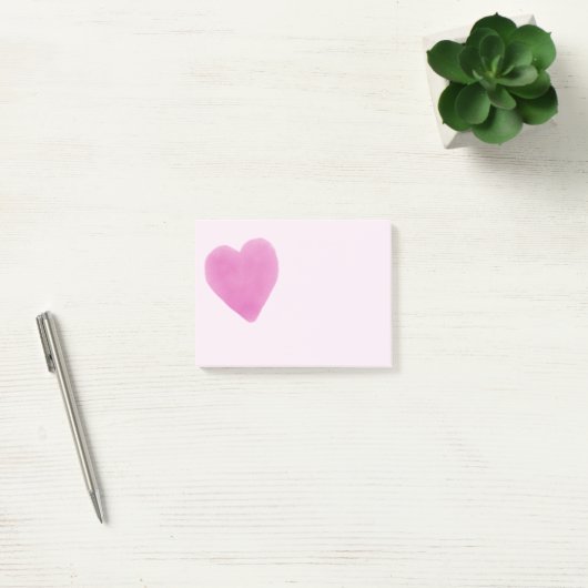 Post-it® Image du coeur rose (Bureau)