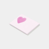 Post-it® Image du coeur rose (Incliné)