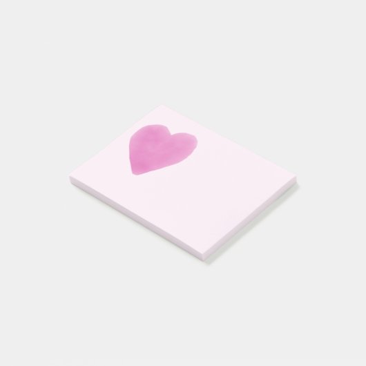 Post-it® Image du coeur rose (Incliné)