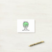 Post-it® Imaginaire dessin alien mignon (Sur un bureau)