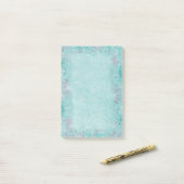 Post-it® Imaginaire Turquoise Parties scintillant Silver St (Sur un bureau)