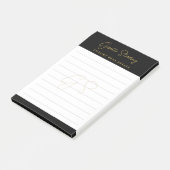 Post-it® Immobilier Black Gold Script de luxe professionnel (Incliné)