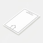 Post-it® Immobilier Maison Simple Noir Personnalisé Réalisa (Incliné)