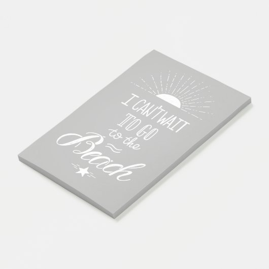 Post-it® Impossible D'Attendre D'Aller À La Plage (Incliné)