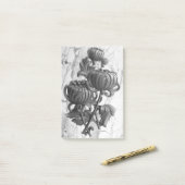 Post-it® Impression Chrysanthème Noir et Blanc (Sur un bureau)