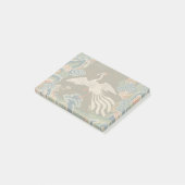 Post-it® Impression de broderie en soie blanche antique chi (Incliné)