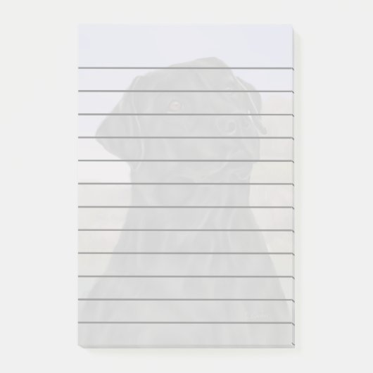 Post-it® Impression de chien Labrador Retriever noir (Devant)