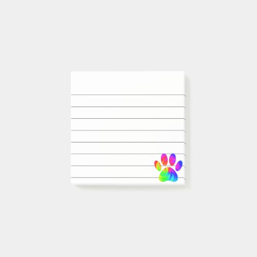 Post-it® Impression de patte de chien graphique Tie Dye 3x3 (Devant)