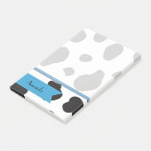 Post-it® Impression De Vache, Spots De Vache, Noir Et Blanc (Incliné)